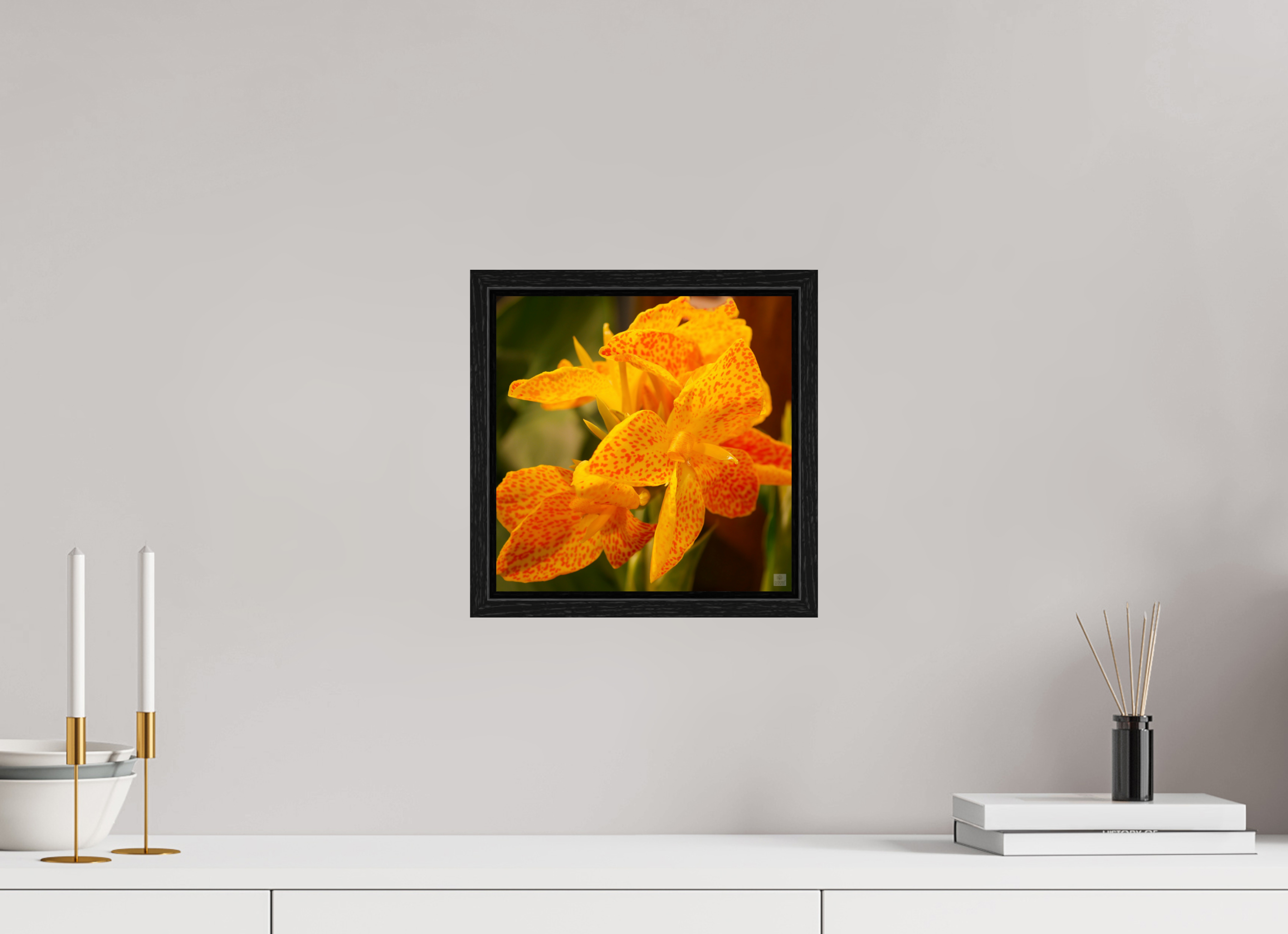 Canna lily_orange & yellow_aspect ratio 1:1