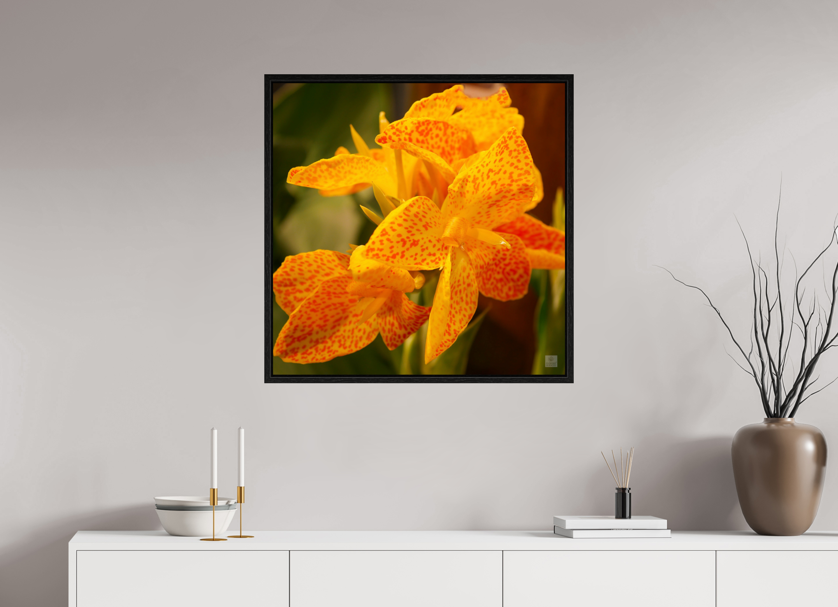 Canna lily_orange & yellow_aspect ratio 1:1