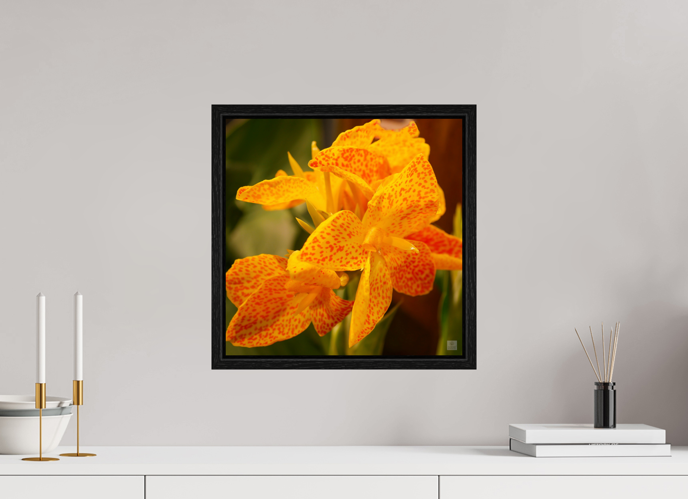 Canna lily_orange & yellow_aspect ratio 1:1