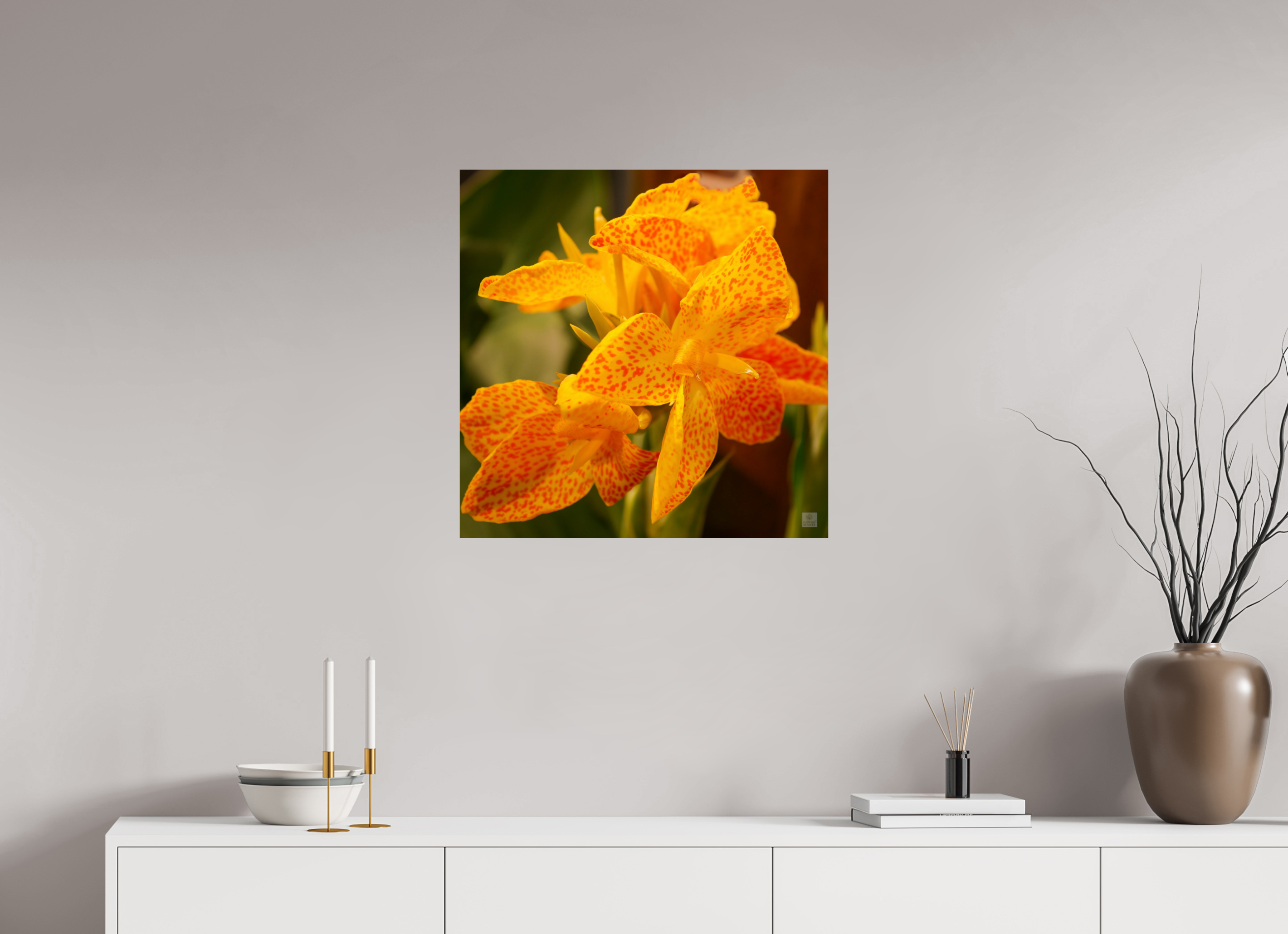 Canna lily_orange & yellow_aspect ratio 1:1